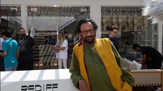 Indian director Shekhar Kapur poses during a photo call for the cast and production team of "What's Love Got to Do with It" on the second day of the Red Sea International Film Festival, in Jeddah, Saudi Arabia, on December 2, 2022. (Photo by AMER HILABI / Red Sea Film Festival / AFP) (AFP)