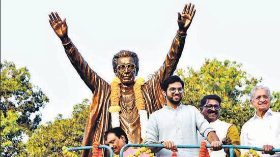 Since Uddhav Thackeray broke the alliance with BJP and formed the government with Congress and Nationalist Congress Party (NCP), the ruling party at the Centre has been accusing him of betraying Hindutva and Bal Thackeray’s political legacy, which among other things, was built on anti-Congress politics. (HT PHOTO)