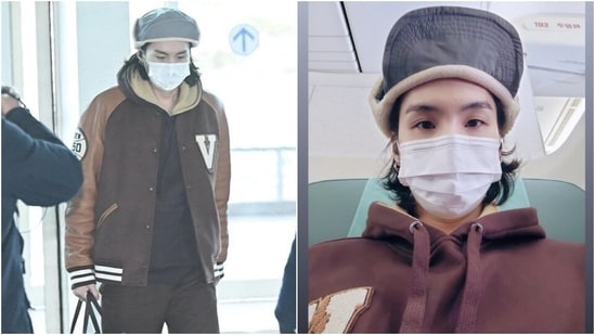 BTS' Suga leaves for Paris to attend Valentino's Haute Couture show.(Instagram)