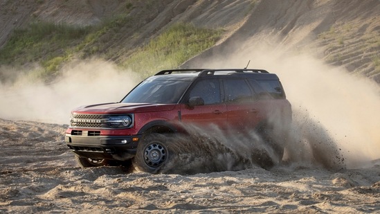 This undated photo from Ford shows the 2021 Bronco Sport, a small SUV with impressive off-road capabilities.(AP)