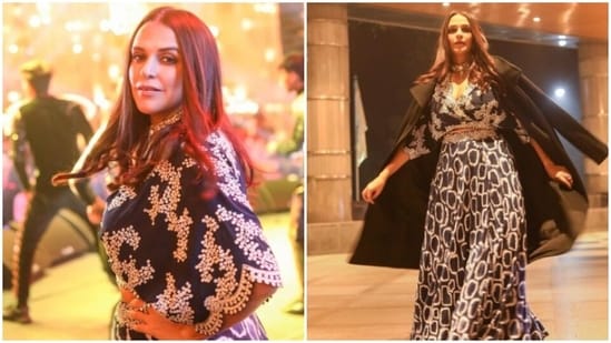 Neha Dhupia is an absolute fashionista. The actor is always on a spree of sharing snippets from her fashion diaries on her Instagram profile and making her fans drool. Neha, on Tuesday, drove our midweek blues far away with a slew of pictures of herself looking ethereal in a stunning co-ord set and gave us all kinds of fashion inspo to refer to for the upcoming festivals. (Instagram/@nehadhupia)