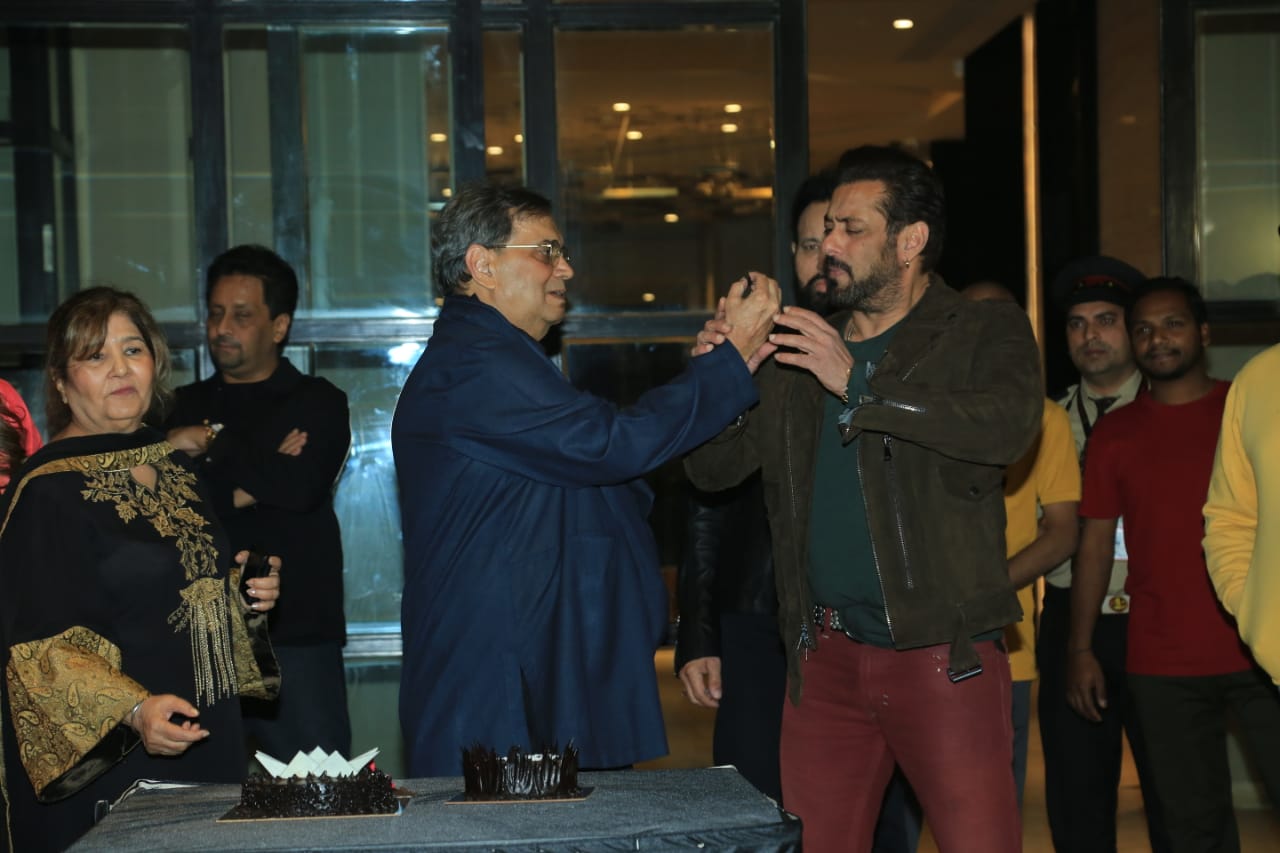 Salman Khan at Subhash Ghai's birthday bash. (Varinder Chawla)