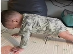 Kajal Aggarwal' son Neil does plank exercise. Kajal Aggarwal' son Neil does plank exercise.