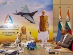 Defence Minister Rajnath Singh speaks during the Aero India 2023 apex committee meeting, in New Delhi, Tuesday, Jan. 24, 2023. (PTI Photo) Defence Minister Rajnath Singh speaks during the Aero India 2023 apex committee meeting, in New Delhi, Tuesday, Jan. 24, 2023. (PTI Photo)