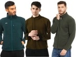 Fleece jackets are popular across age group in men.  