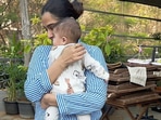 Sonam Kapoor holding son Vayu Kapoor Ahuja in a recent photo.