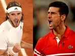 Stefanos Tsitsipas and Novak Djokovic Stefanos Tsitsipas and Novak Djokovic