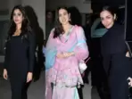 Janhvi Kapoor, Sara Ali Khan, Malaika Arora at Varun Dhawan and Natasha Dalal’s wedding anniversary bash. Janhvi Kapoor, Sara Ali Khan, Malaika Arora at Varun Dhawan and Natasha Dalal’s wedding anniversary bash.