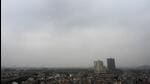 Dark clouds hover over the city skyline. (Sunil Ghosh/HT Photo) Dark clouds hover over the city skyline. (Sunil Ghosh/HT Photo)