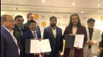 MoU signed by CM Eknath Shinde, and Shrey Aeren, Managing Director & Country Head, Berkshire Hathaway HomeServices Orenda India, in Davos. (HT Photo) MoU signed by CM Eknath Shinde, and Shrey Aeren, Managing Director & Country Head, Berkshire Hathaway HomeServices Orenda India, in Davos. (HT Photo)