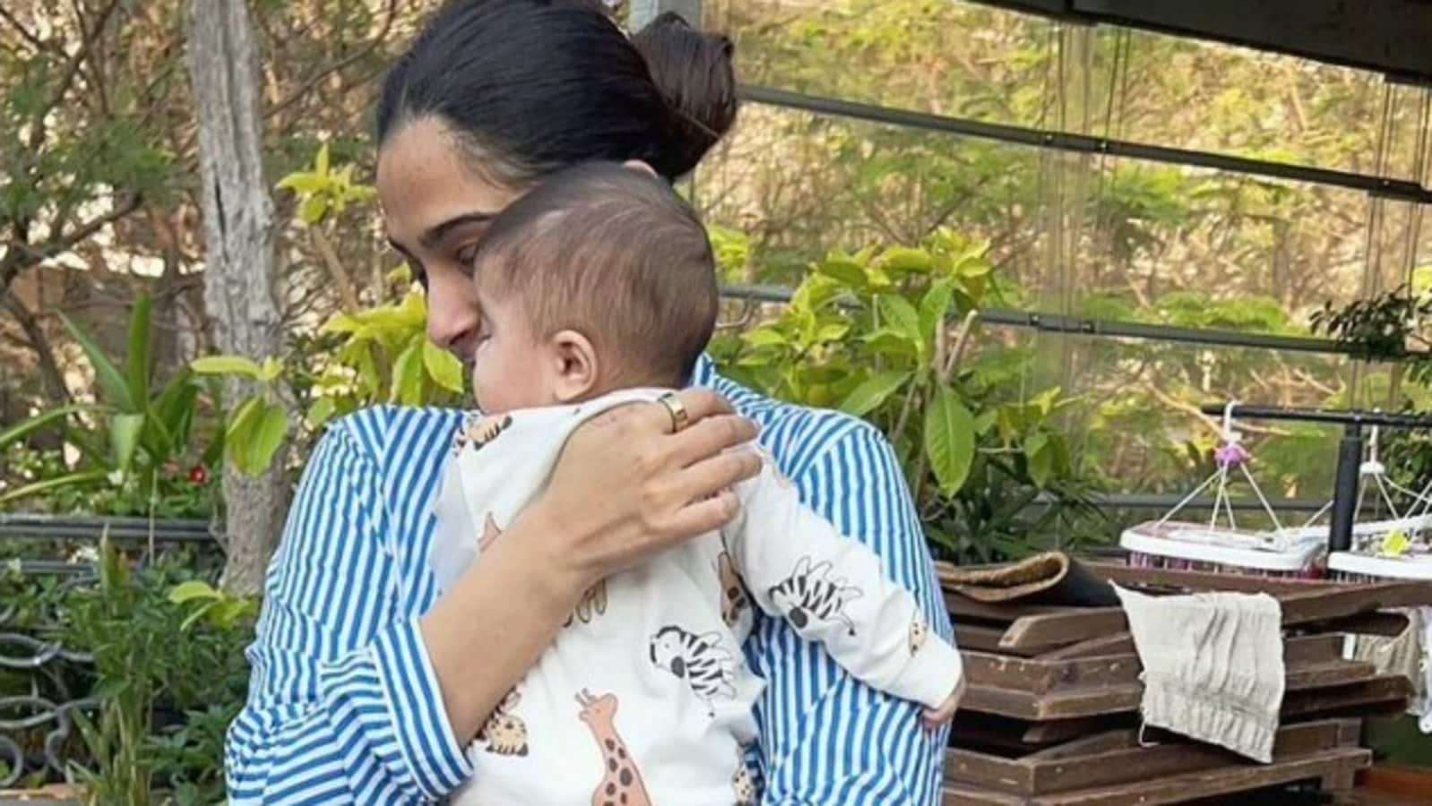 Sonam Kapoor holds son Vayu close in new photo shared by Anand Ahuja, partially reveals his face