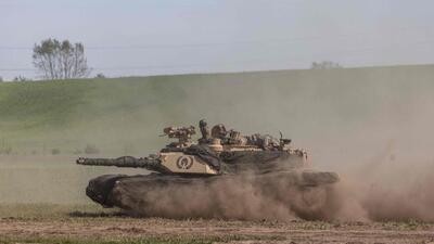 A US Abrams tank is seen at a multinational military exercise in Nowogrod, Poland. (AFP/FILE) A US Abrams tank is seen at a multinational military exercise in Nowogrod, Poland. (AFP/FILE)