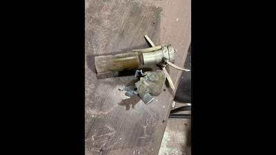 A part of RPG found near police intel dept HQ, in Mohali. (ANI) A part of RPG found near police intel dept HQ, in Mohali. (ANI)