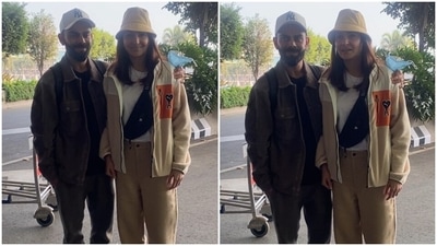 Anushka Sharma and Virat Kohli serve a relaxed airport look. (HT Photo/Varinder Chawla) Anushka Sharma and Virat Kohli serve a relaxed airport look. (HT Photo/Varinder Chawla)