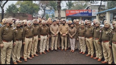 As many as 76 police officers, including two women posted in the Ludhiana commissionerate, were promoted to various ranks by the police department on Wednesday. (HT Photo) As many as 76 police officers, including two women posted in the Ludhiana commissionerate, were promoted to various ranks by the police department on Wednesday. (HT Photo)
