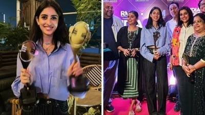 Navya Naveli Nanda wins laurels for her podcast What The Hell Navya. Navya Naveli Nanda wins laurels for her podcast What The Hell Navya.