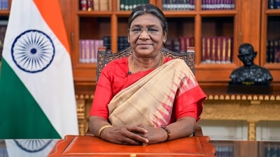 President Droupadi Murmu addresses the nation on the eve of the 74th Republic Day, in New Delhi. (PTI) President Droupadi Murmu addresses the nation on the eve of the 74th Republic Day, in New Delhi. (PTI)