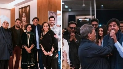 Subhash Ghai with Salman Khan, Aishwarya Rai, Abhishek Bachchan, Shatrughan Sinha and Jackie Shroff. Subhash Ghai with Salman Khan, Aishwarya Rai, Abhishek Bachchan, Shatrughan Sinha and Jackie Shroff.