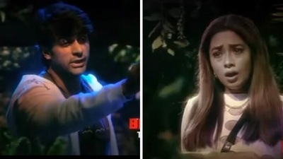A still from the promo of Bigg Boss 16 featuring Tina Datta and Shalin Bhanot. A still from the promo of Bigg Boss 16 featuring Tina Datta and Shalin Bhanot.