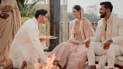 Athiya Shetty and KL Rahul reacted to Ahan Shetty's latest post.