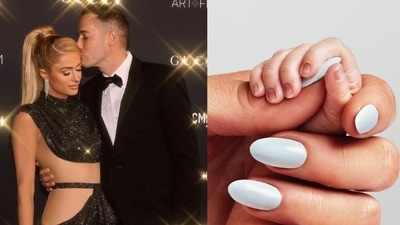 Paris Hilton welcomes first child with husband Carter Reum.