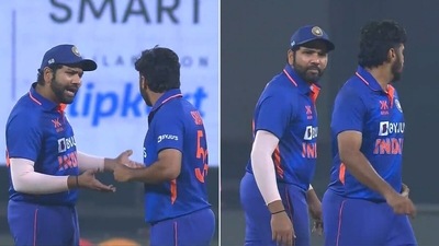 Rohit Sharma appeared really mad at Shardul Thakur (Screengrab) Rohit Sharma appeared really mad at Shardul Thakur (Screengrab)