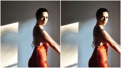 Sobhita played muse to fashion designer house Summer Somewhere and picked a sleek satin gown from the shelves of the designer house.&nbsp; (Instagram/@sobhitad)