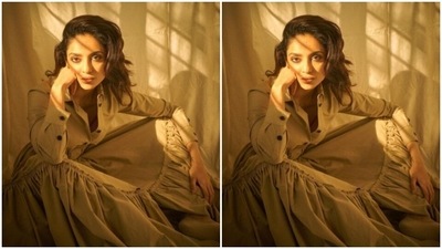 Sobhita's fashion diaries are droolworthy. The actor, a few days back, picked up a khaki long dress and looked mesmerising in it.&nbsp; (Instagram/@sobhitad)