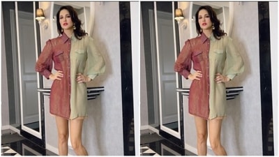 Styled by fashion stylist Hitendra Kapopara, Sunny wore her tresses open in wavy curls with a side part. (Instagram/@sunnyleone) Styled by fashion stylist Hitendra Kapopara, Sunny wore her tresses open in wavy curls with a side part. (Instagram/@sunnyleone)