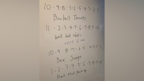 The workout plan RM shared on his Instagram story. (Instagram) The workout plan RM shared on his Instagram story. (Instagram)