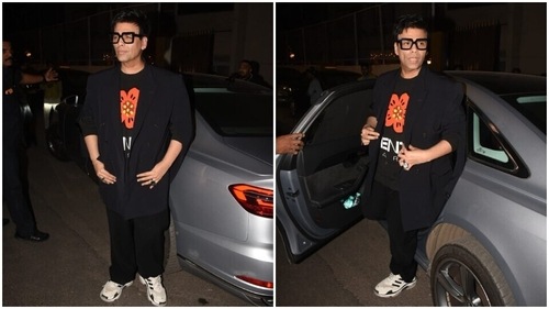 Karan Johar at Varun Dhawan and Natasha Dalal's anniversary party. (HT Photo/Varinder Chawla) Karan Johar at Varun Dhawan and Natasha Dalal's anniversary party. (HT Photo/Varinder Chawla)