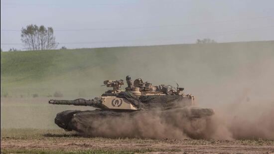 A US Abrams tank is seen at a multinational military exercise in Nowogrod, Poland. (AFP/FILE)