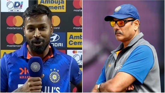 Hardik Pandya; Ravi Shastri(Hotstar/File)