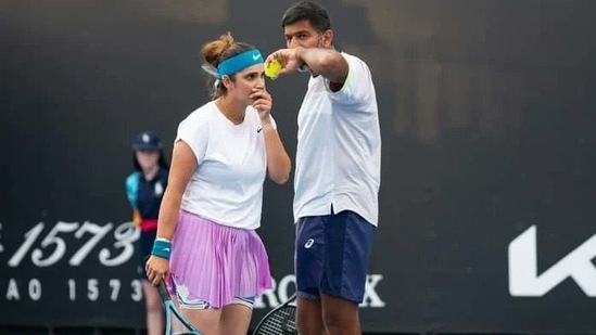 Sania Mirza(left) and Rohan Bopanna(Twitter)