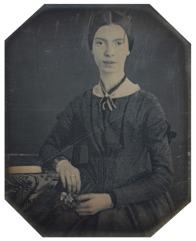 American poet Emily Dickinson (Daguerreotype of Emily Dickinson, c. early 1847. Courtesy Amherst College Archives & Special Collections.) American poet Emily Dickinson (Daguerreotype of Emily Dickinson, c. early 1847. Courtesy Amherst College Archives & Special Collections.)