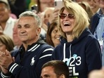 The parents of Serbia's Novak Djokovic, father Srdjan Djokovic (L) and mother Dijana Djokovic, react after he beats Russia's Andrey Rublev in the men's singles quarter-final match on day ten of the Australian Open tennis tournament in Melbourne on January 25, 2023. (Photo by DAVID GRAY / AFP) / -- IMAGE RESTRICTED TO EDITORIAL USE - STRICTLY NO COMMERCIAL USE --(AFP) The parents of Serbia's Novak Djokovic, father Srdjan Djokovic (L) and mother Dijana Djokovic, react after he beats Russia's Andrey Rublev in the men's singles quarter-final match on day ten of the Australian Open tennis tournament in Melbourne on January 25, 2023. (Photo by DAVID GRAY / AFP) / -- IMAGE RESTRICTED TO EDITORIAL USE - STRICTLY NO COMMERCIAL USE --(AFP)