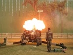 For the first time, the gunners of 8711 Field Battery (Ceremonial) presented the traditional 21 Gun Salute by indigenously made 105 mm Indian Field Guns on the occasion of Republic Day 2023.