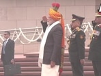 Prime Minister Narendra Modi pays respects to the fallen heroes at the National War Memorial. (ANI) Prime Minister Narendra Modi pays respects to the fallen heroes at the National War Memorial. (ANI)