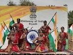 The cultural programme organised by the Indian embassy in Riyadh, Saudi Arabia (Twitter/@IndianEmbRiyadh) The cultural programme organised by the Indian embassy in Riyadh, Saudi Arabia (Twitter/@IndianEmbRiyadh)