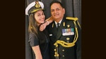 Nikita Dutta with her father, retired Rear Admiral AK Dutta Nikita Dutta with her father, retired Rear Admiral AK Dutta