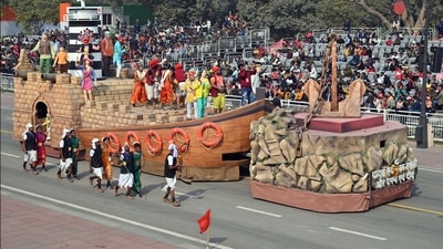 A mix of tribal dance forms, wartime heritage and fishing culture of the union territory of Dadra, Nagar Haveli, Daman and Diu was on display at the Kartavya Path. (ANI)