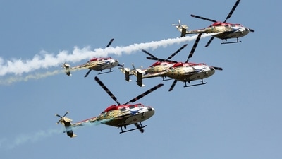 Glimpses of the flypast during the Republic Day Parade 2023 at Kartavya Path in New Delhi. (ANI/ PIB)