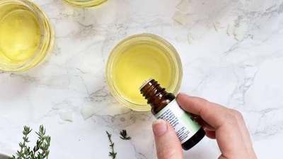 Add fragrance or essential oils: To give your candle a pleasant scent, you can add fragrance oils or essential oils to your wax. Be sure to use high-quality oils that are specifically formulated for candle making, as some oils can cause the wax to discolor or not hold the scent properly. (Pinterest)