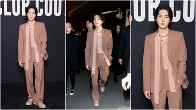 BTS' Suga rules front row at Valentino show in Paris. (Twitter) BTS' Suga rules front row at Valentino show in Paris. (Twitter)
