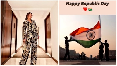 Priyanka Chopra took to her Instagram stories to share an image of the national flag with the sun setting in the backdrop and wrote, “Happy Republic Day.” (Instagram/@priyankachopra) Priyanka Chopra took to her Instagram stories to share an image of the national flag with the sun setting in the backdrop and wrote, “Happy Republic Day.” (Instagram/@priyankachopra)