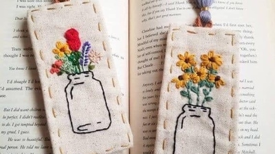 Paper or fabric scraps: Scraps of paper or fabric can be folded or rolled into a bookmark. You can use any kind of paper or fabric, from plain printer paper to a special piece of scrapbooking paper or a swatch of your favorite fabric. (Pinterest) Paper or fabric scraps: Scraps of paper or fabric can be folded or rolled into a bookmark. You can use any kind of paper or fabric, from plain printer paper to a special piece of scrapbooking paper or a swatch of your favorite fabric. (Pinterest)