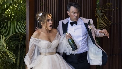 Jennifer Lopez and Josh Duhamel star in the romantic comedy Shotgun Wedding. Jennifer Lopez and Josh Duhamel star in the romantic comedy Shotgun Wedding.