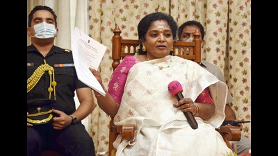 Telangana Governor Tamilisai Soundararajan in her Republic Day address said the spirit of the Constitution must not be ignored, and should instead be protected and respected. (ANI) Telangana Governor Tamilisai Soundararajan in her Republic Day address said the spirit of the Constitution must not be ignored, and should instead be protected and respected. (ANI)