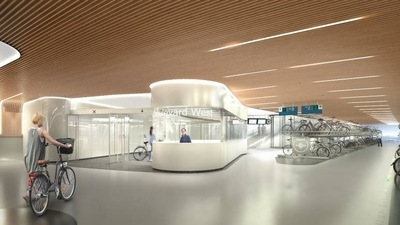 Amsterdam unveils its largest bike garage underwater. (Twitter)