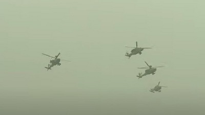 As many as forty-five aircraft of the IAF, four helicopters of the Army, and an IL-38 aircraft of the Navy participated in the air show. (ANI) 